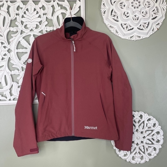 Marmot Soft Burgundy Windstopper Jacket Light  Medium - Picture 1 of 7